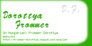 dorottya frommer business card